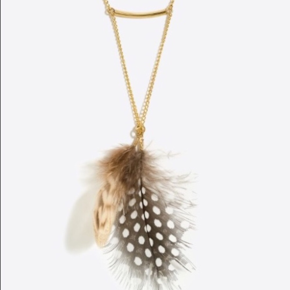 NWT Gold chain feather necklace. NWT❗️HP☀️
